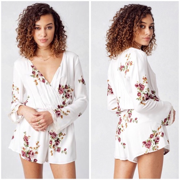 Love Stitch Pants - NWT Love Stitch Floral Romper